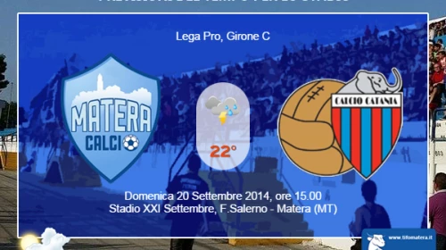 CALCIO - Il Meteo per Matera vs Catania